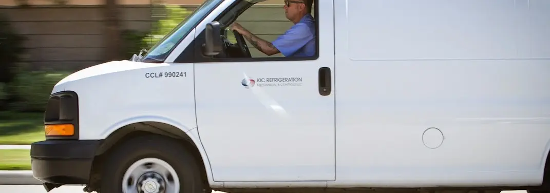 KIC Refrigeration service vehicle serving Springfield area